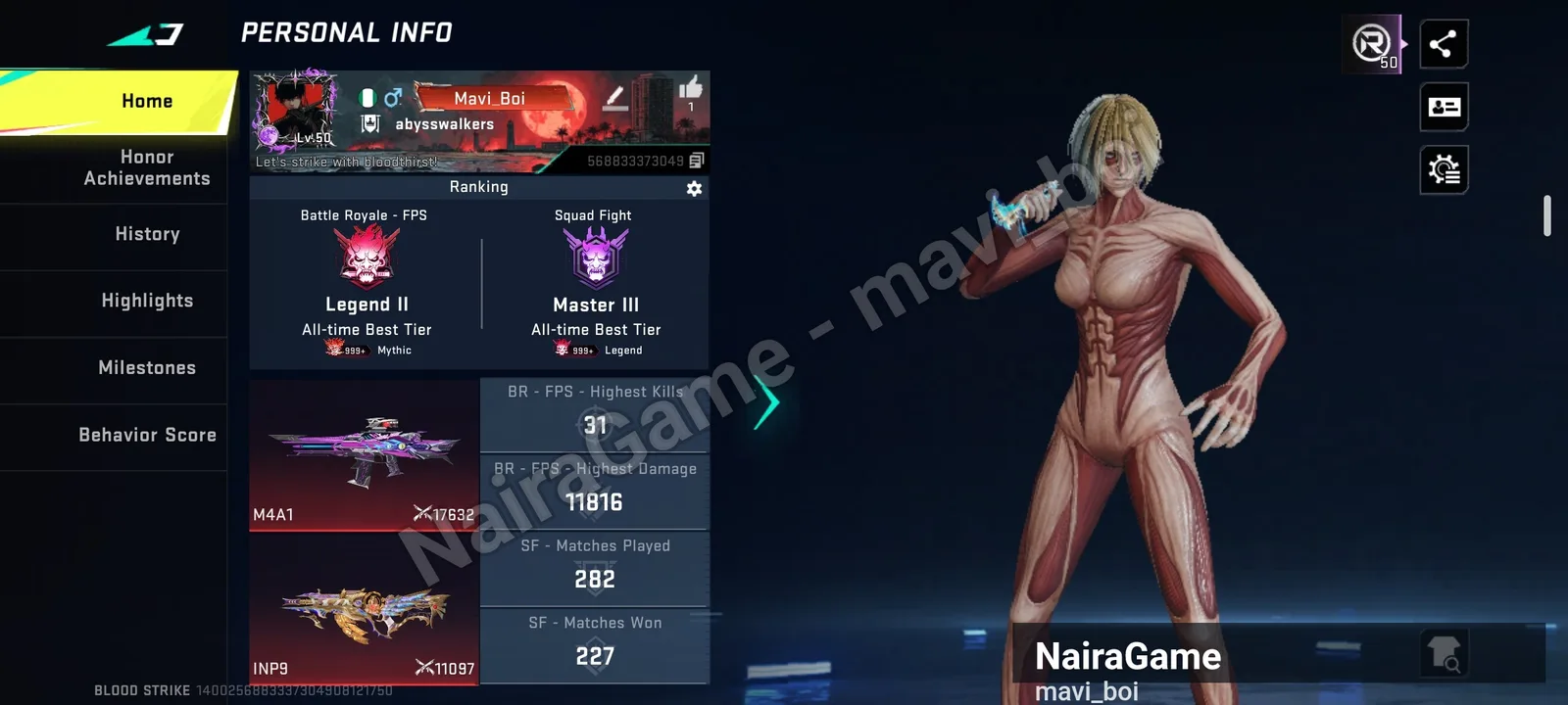 Blood strike acct