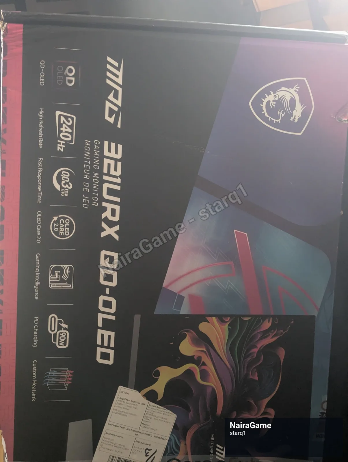 MSI MPG321URX QD OLED 4K Gaming Monitor 3